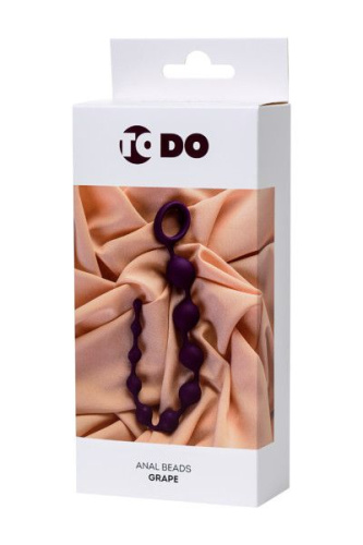 ToDo By Toyfa Grape - силиконовая анальная цепочка, 31х2.7 см (фиолетовый)